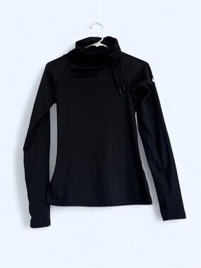 Nike Black Long-Sleeve Cowl Neck Athletic Shirt